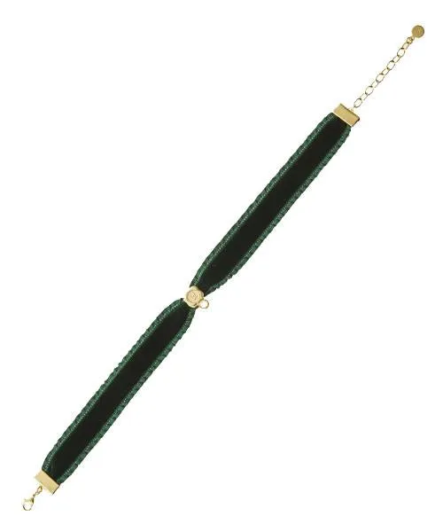Selectable Happiness Velvet Ribbon Choker (Green)【Japan Jewelry】