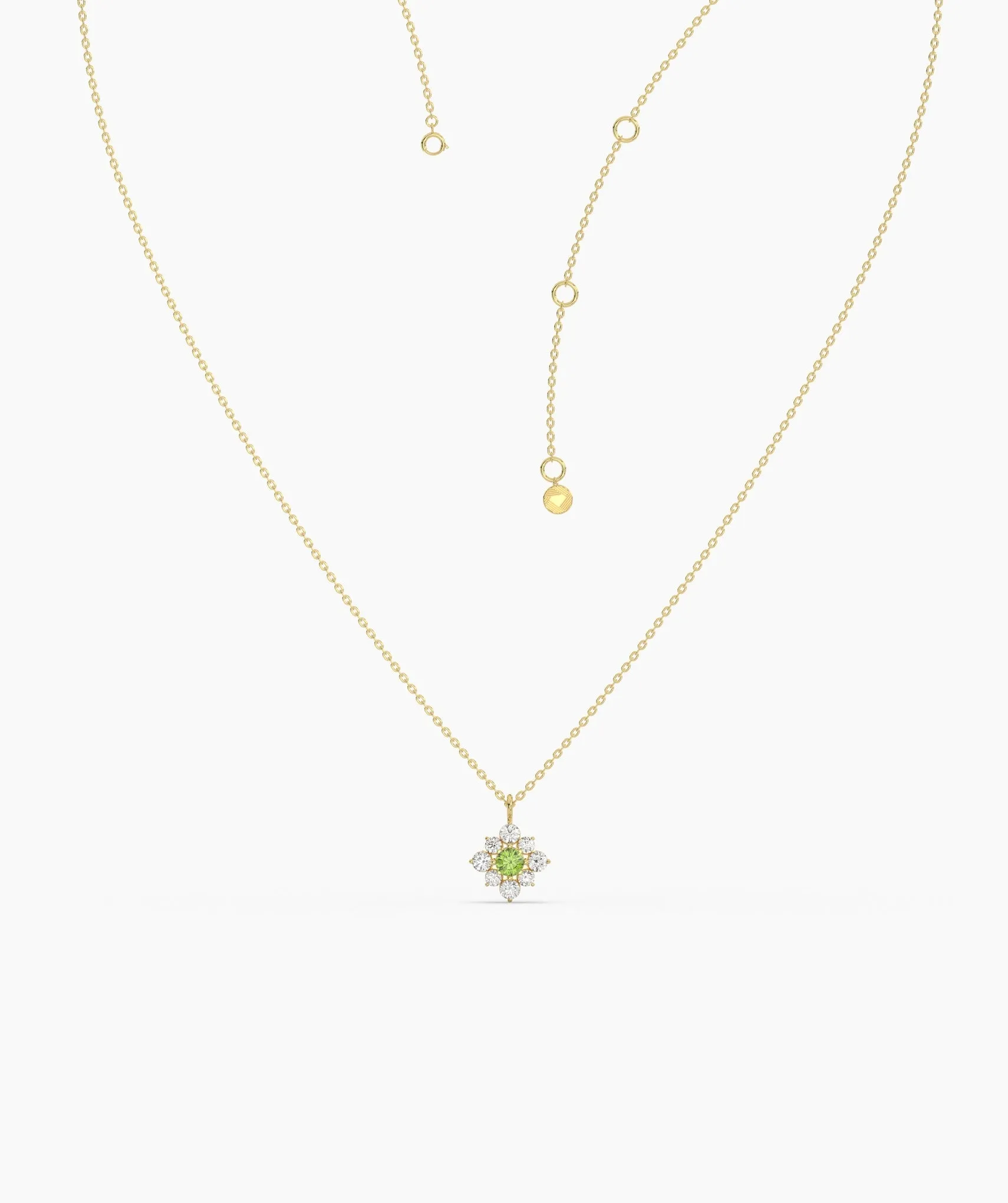 Serene Sparkle Vibrant Green Necklace