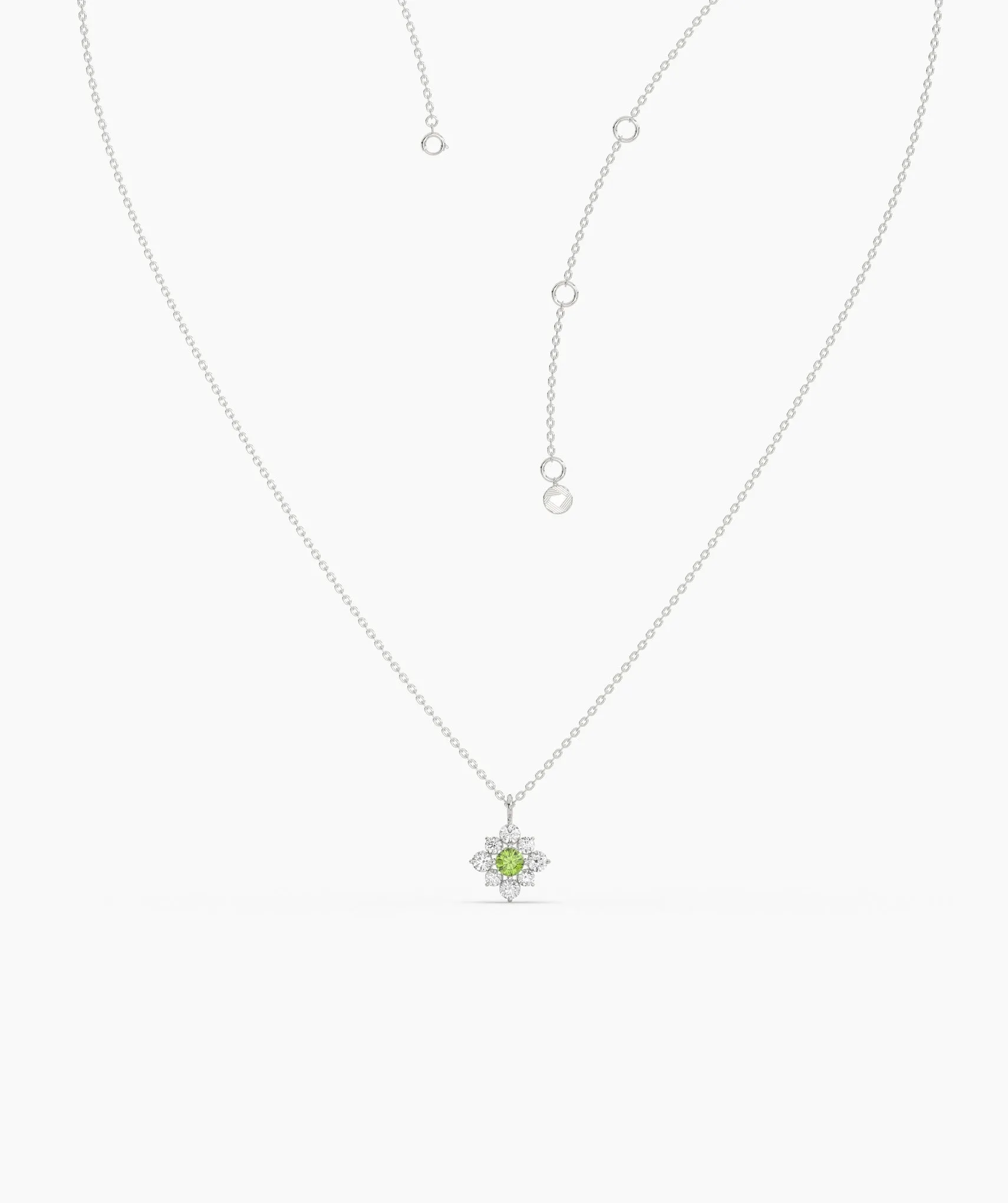 Serene Sparkle Vibrant Green Necklace