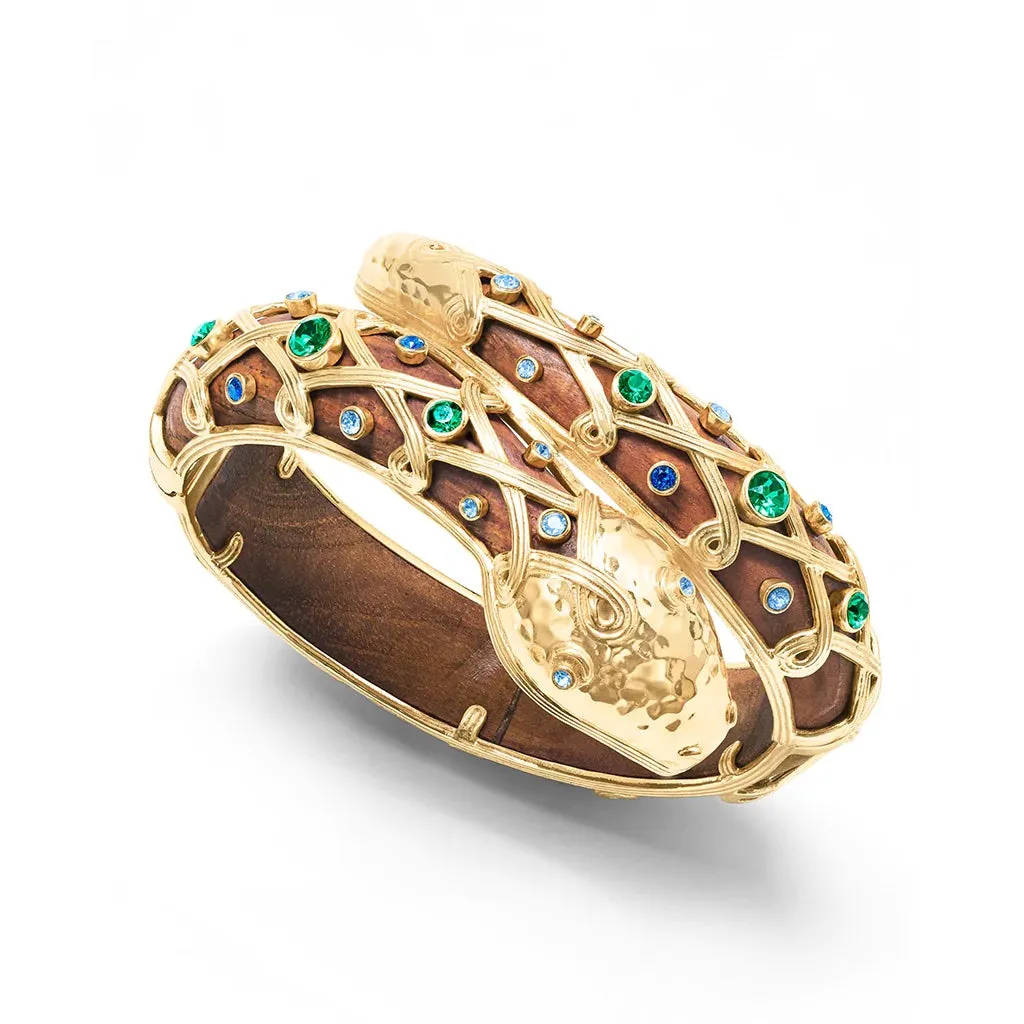 Serpentina Jeweled Hinged Bangle