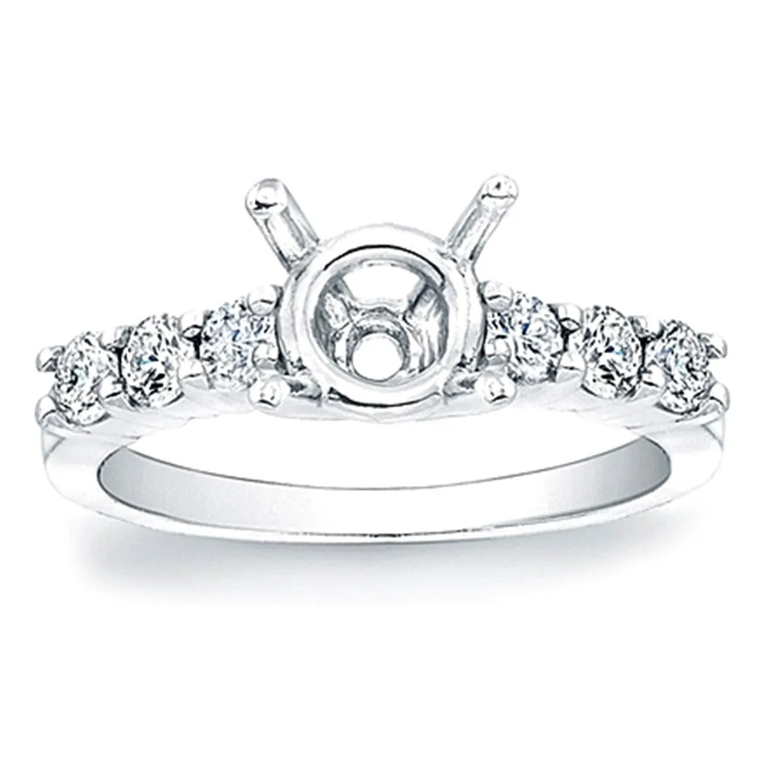 Shared Prong Round Brilliant Diamond Engagement Ring- 1/2ct tw