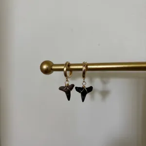Shark Tooth Huggie Hoops