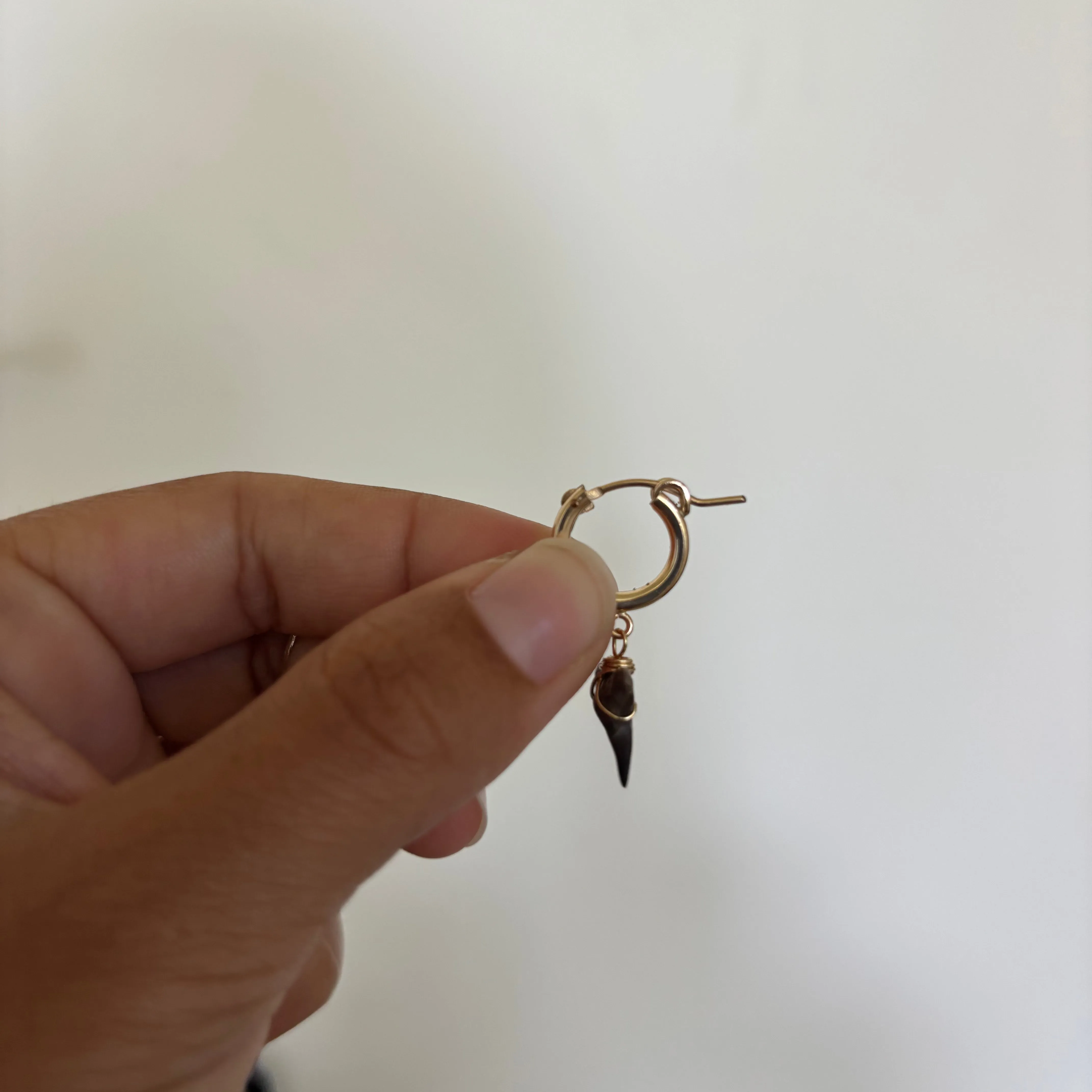 Shark Tooth Huggie Hoops