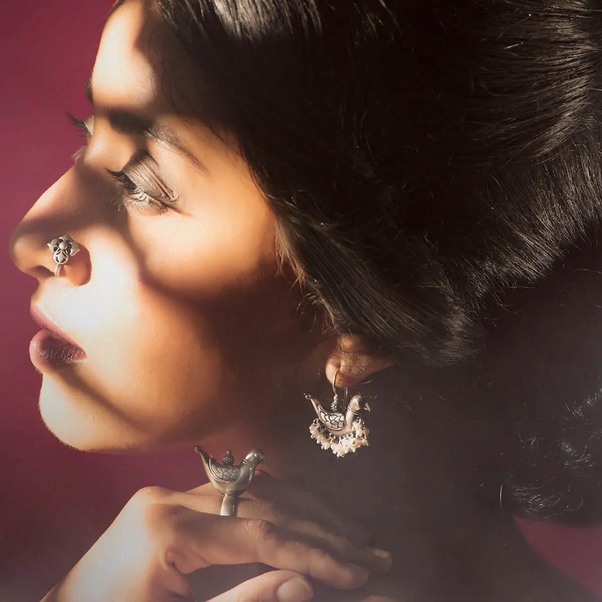 Shuk Sarika Silver Earrings by MOHA