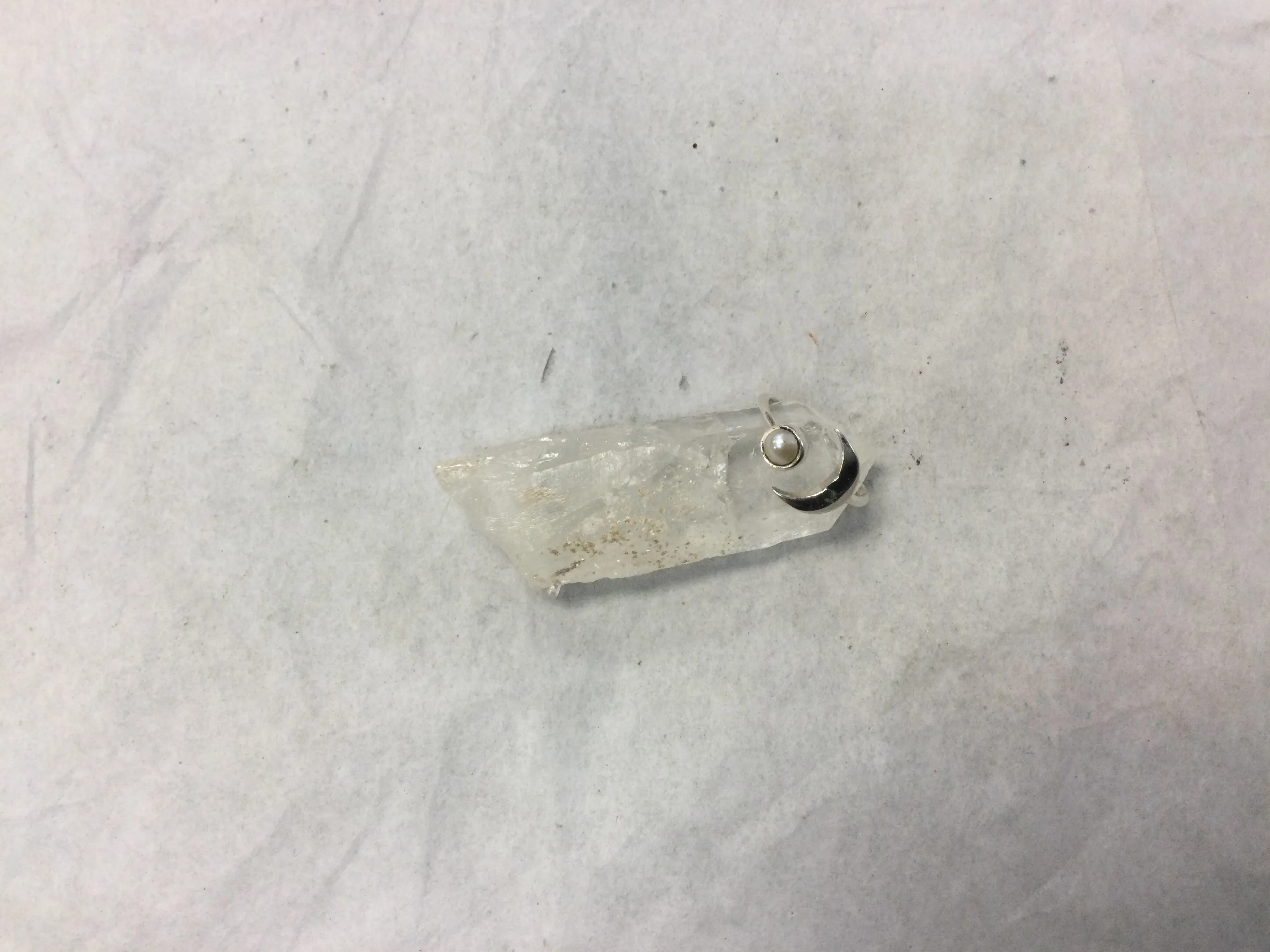 Silver Moon and Gemstone Ring (Various Stones)