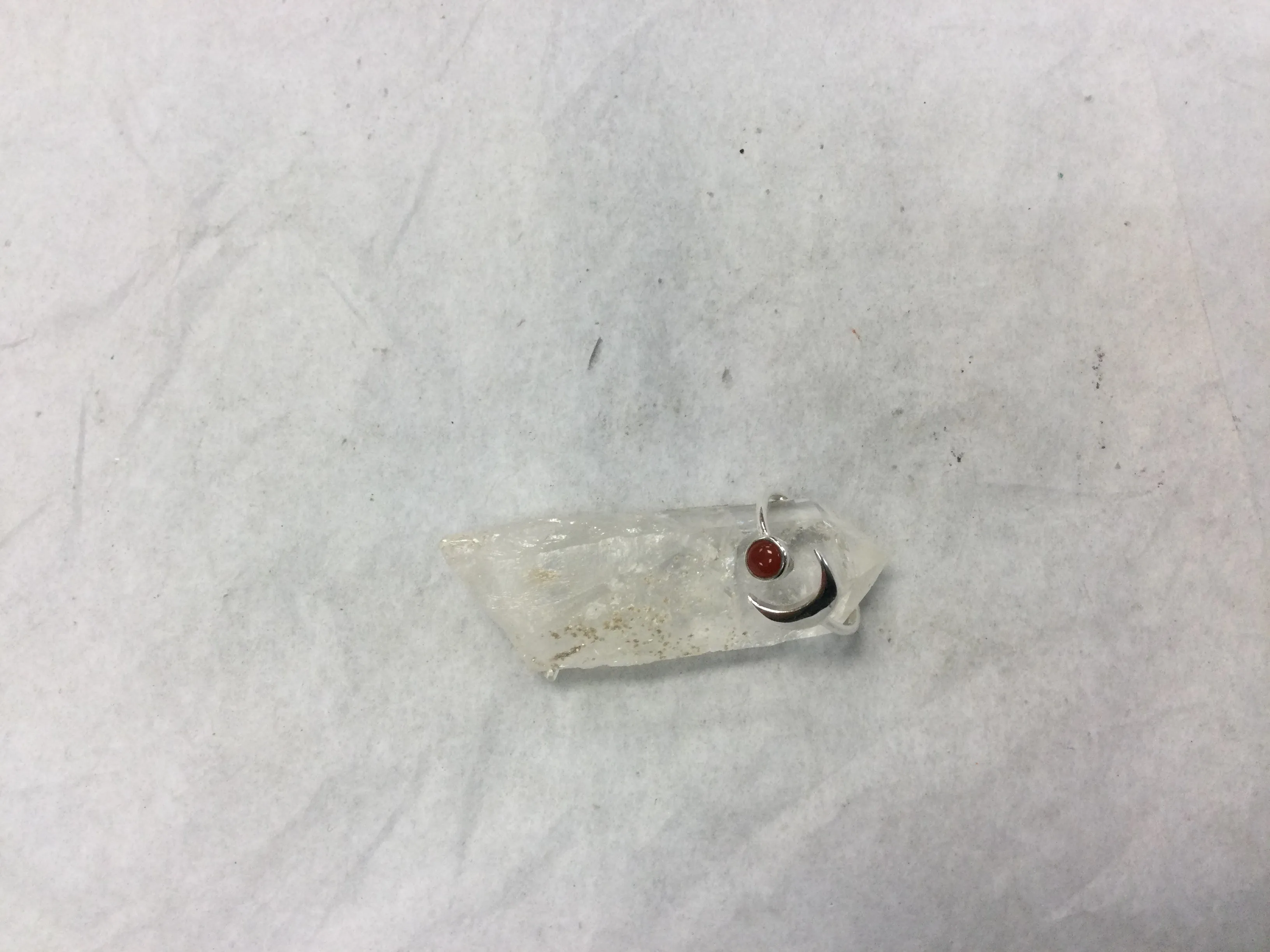 Silver Moon and Gemstone Ring (Various Stones)