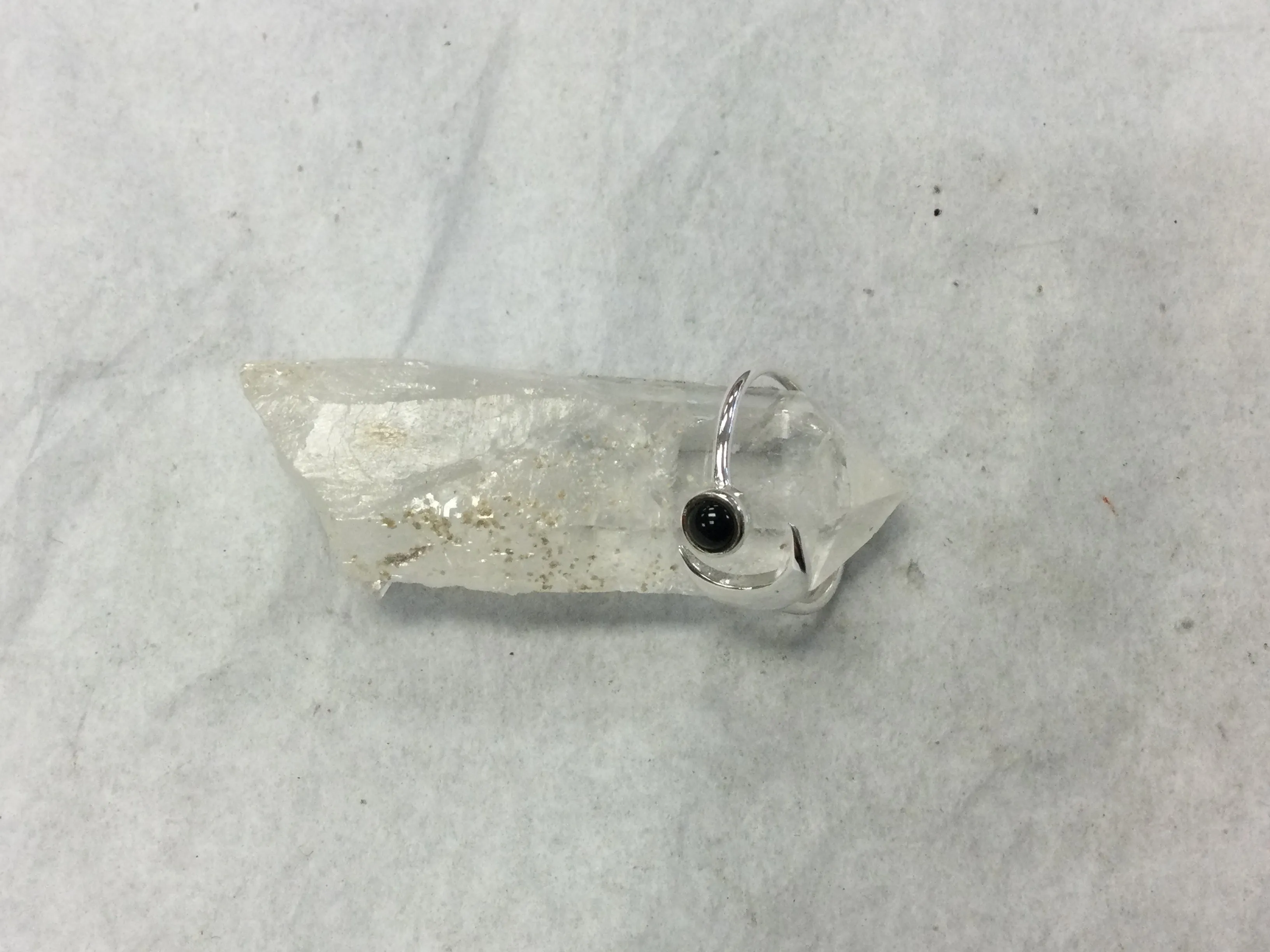 Silver Moon and Gemstone Ring (Various Stones)
