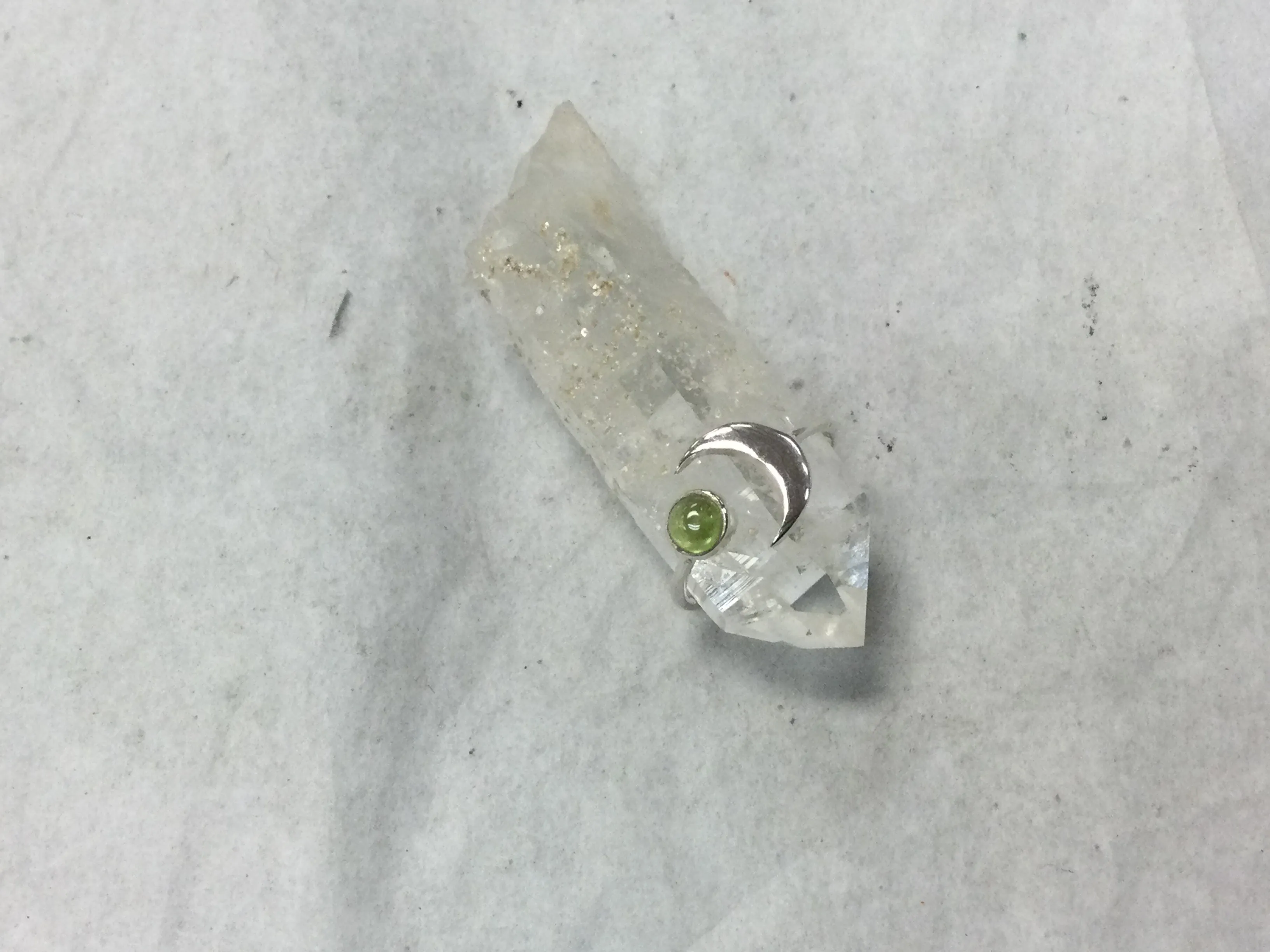 Silver Moon and Gemstone Ring (Various Stones)