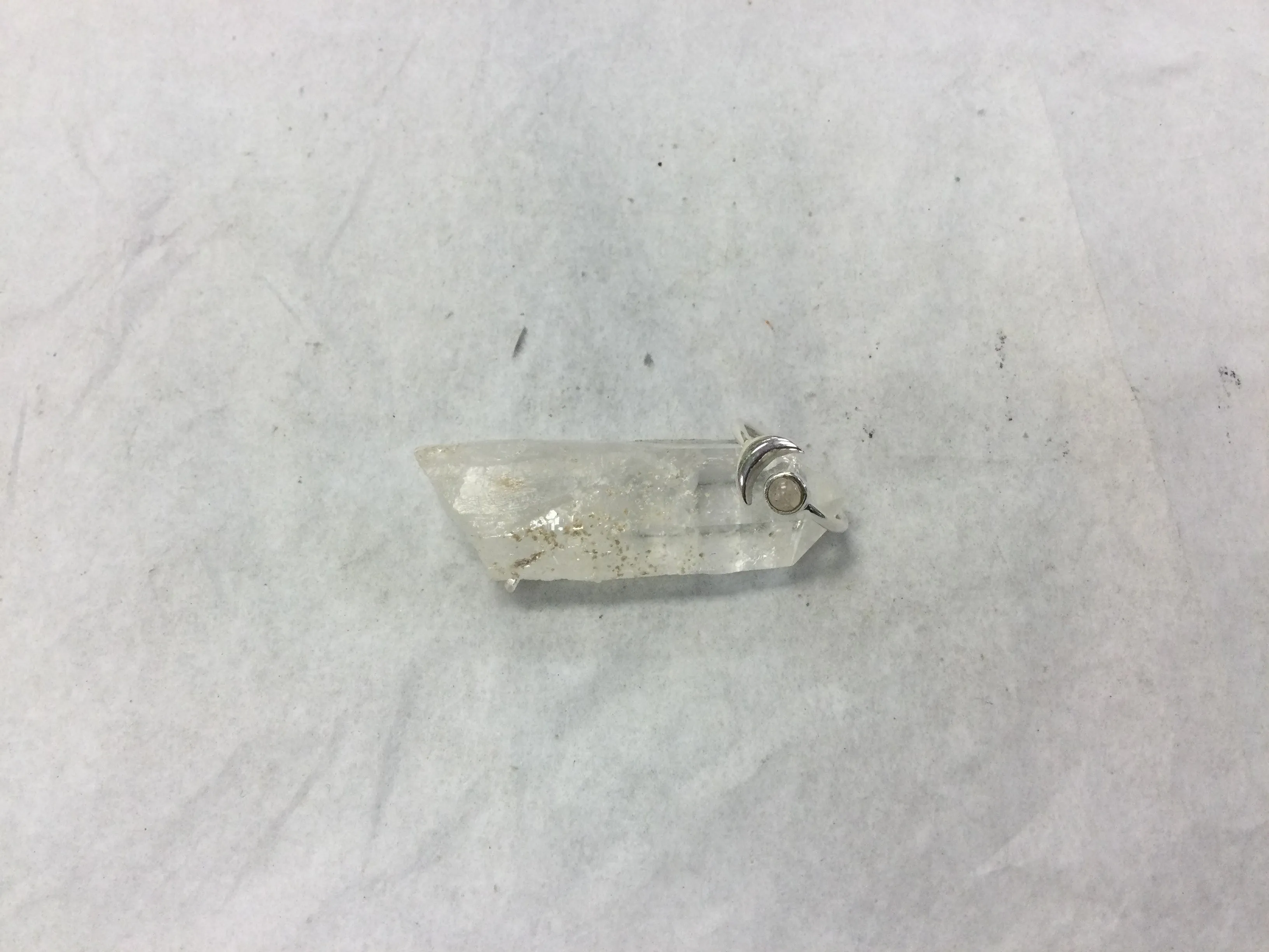 Silver Moon and Gemstone Ring (Various Stones)