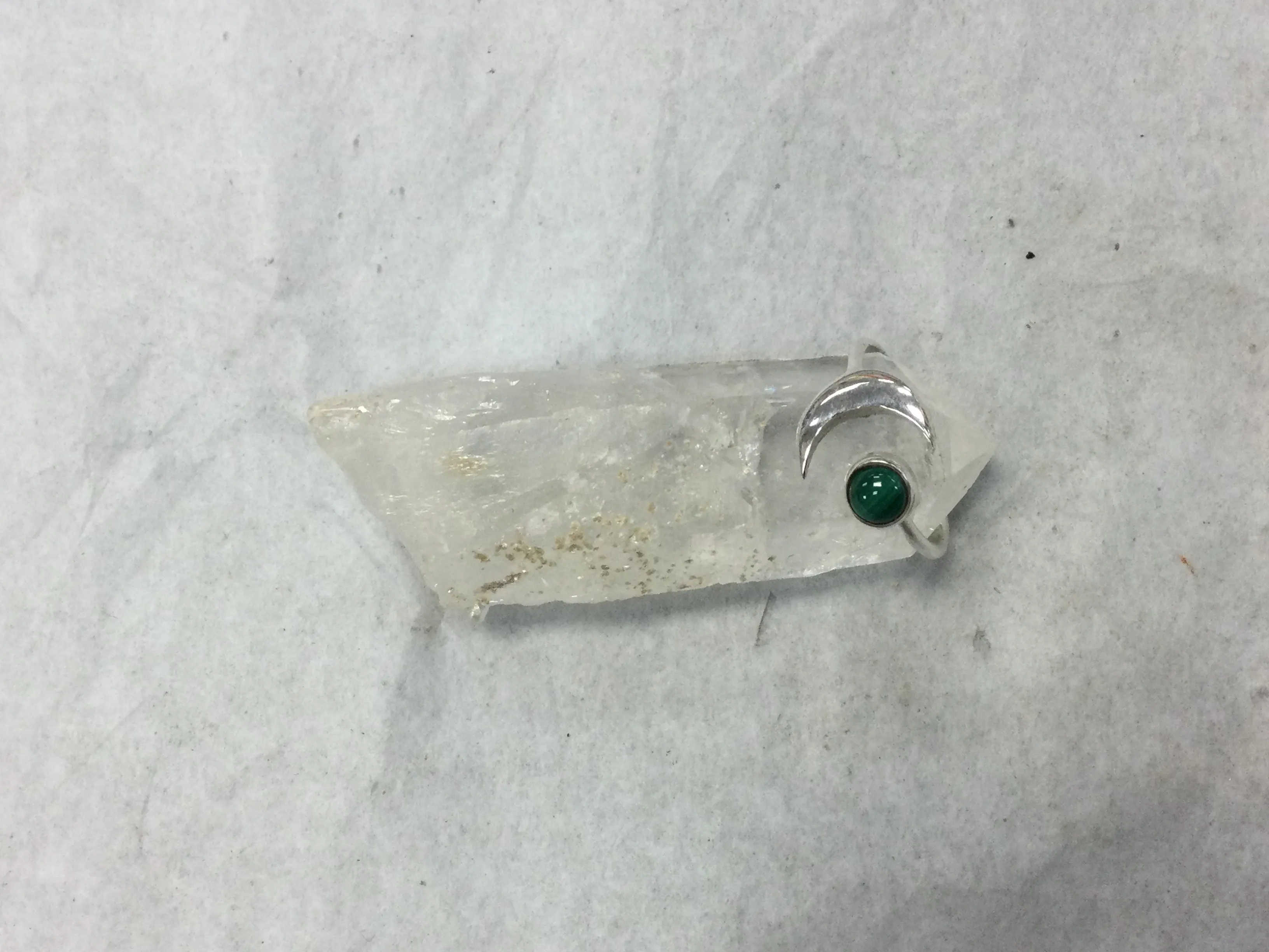 Silver Moon and Gemstone Ring (Various Stones)