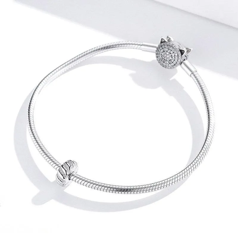 Silver Pattern Clip Stopper