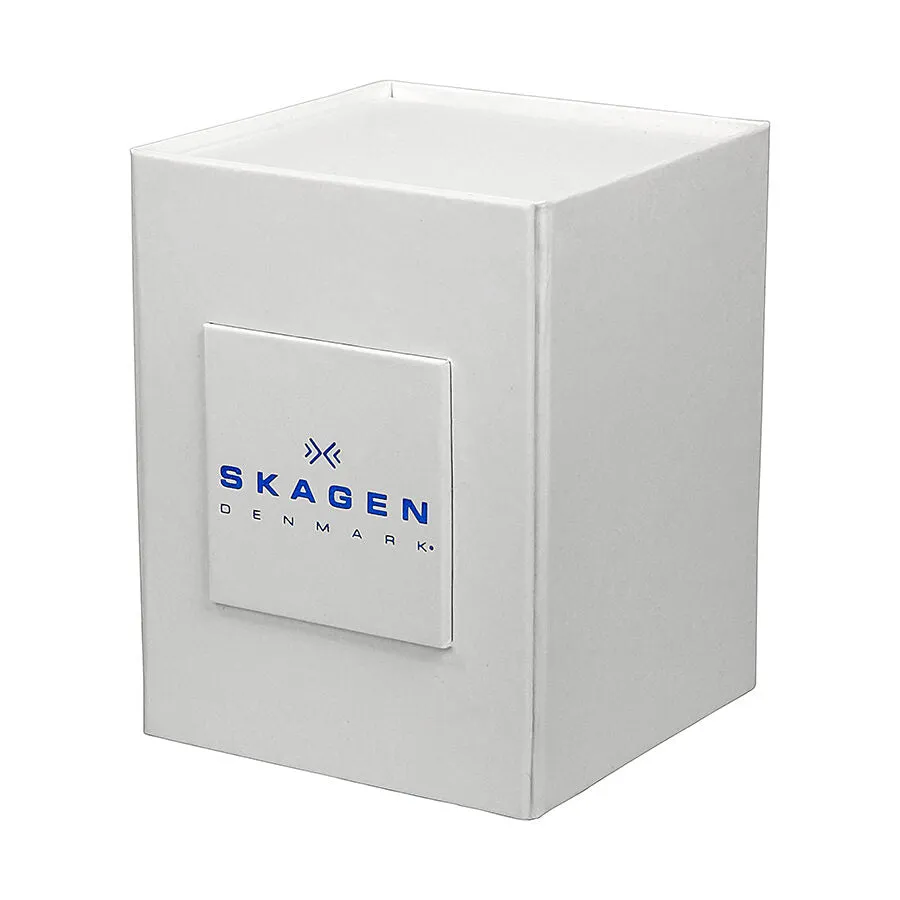Skagen Ancher White Dial Brown Leather Men's Watch SKW6082