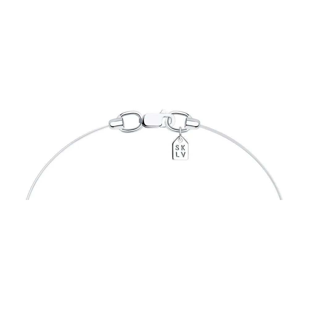 SKLV by SOKOLOV -925 Silver Skull Charm On A Fishing Line Bracelet