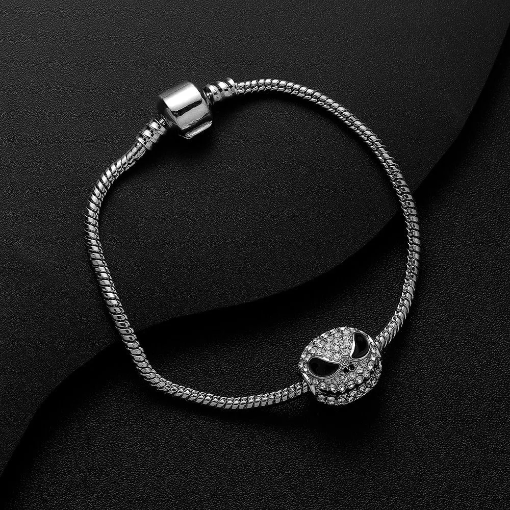 Skull Bangle Charm Bracelets