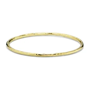 Small Hammered Bangle in 18K Gold