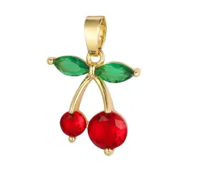 Small Red Cherry Charm