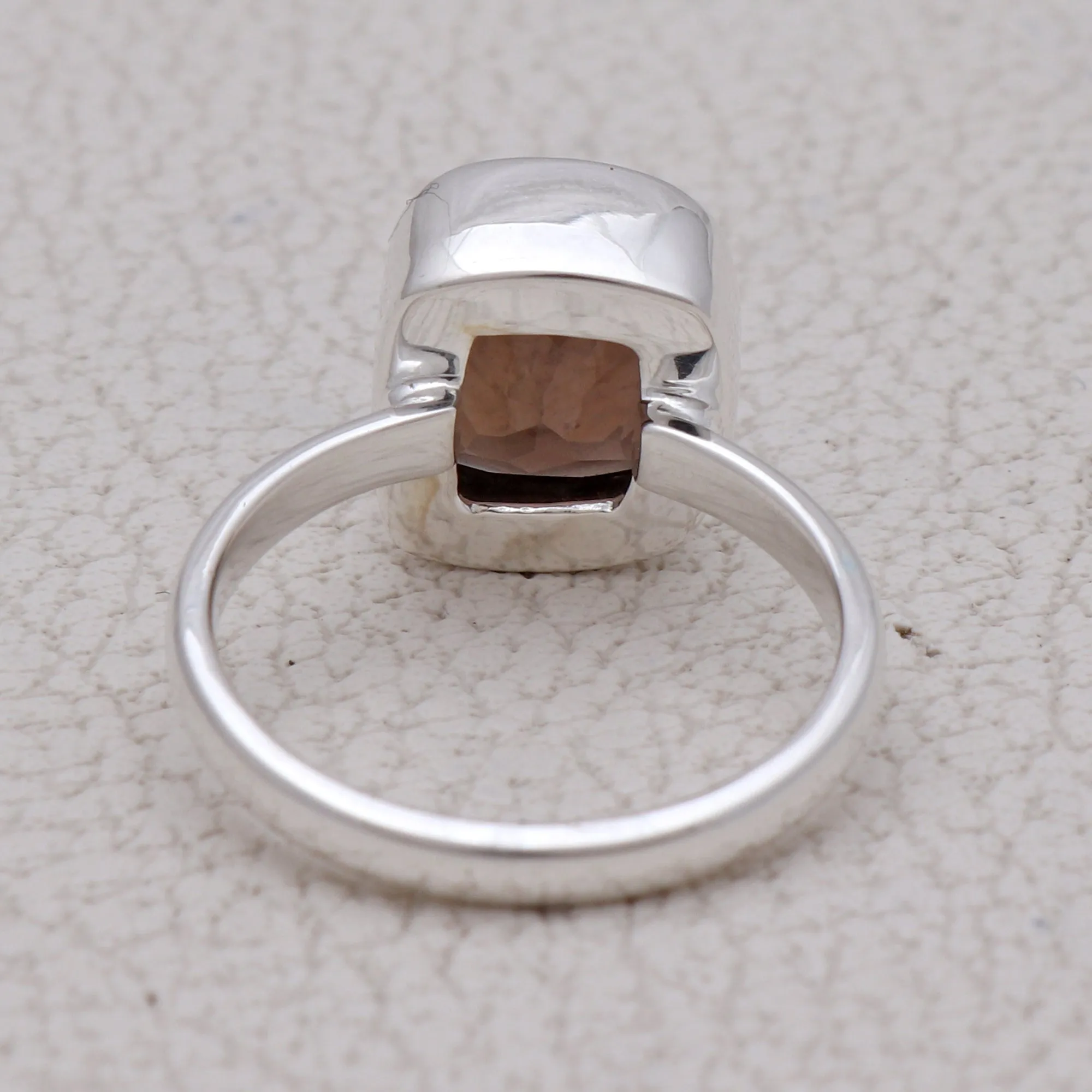 Smoky Quartz Silver Rings