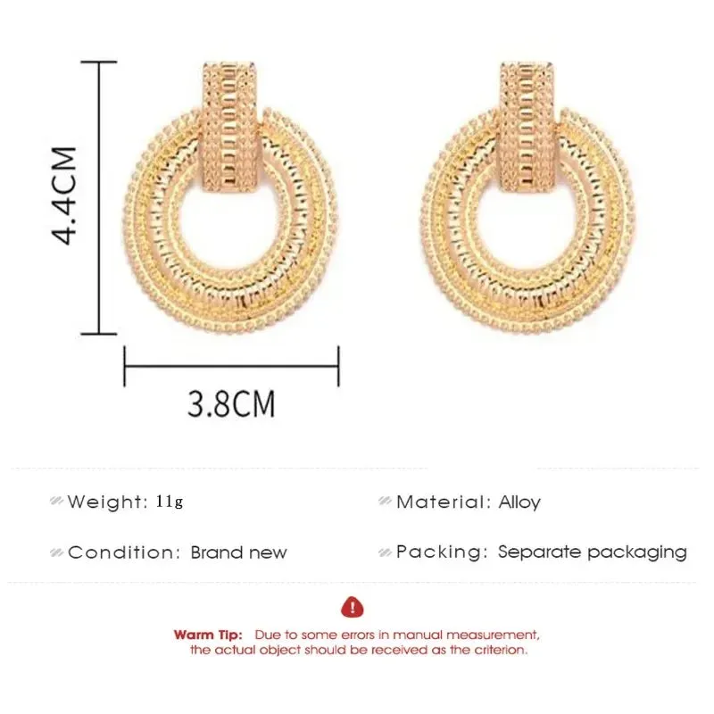 Smooth Exquisite Big Circle Hoop Earrings for Women Korean Jewelry Fashion Wedding Party Earrings Jewelry Gift