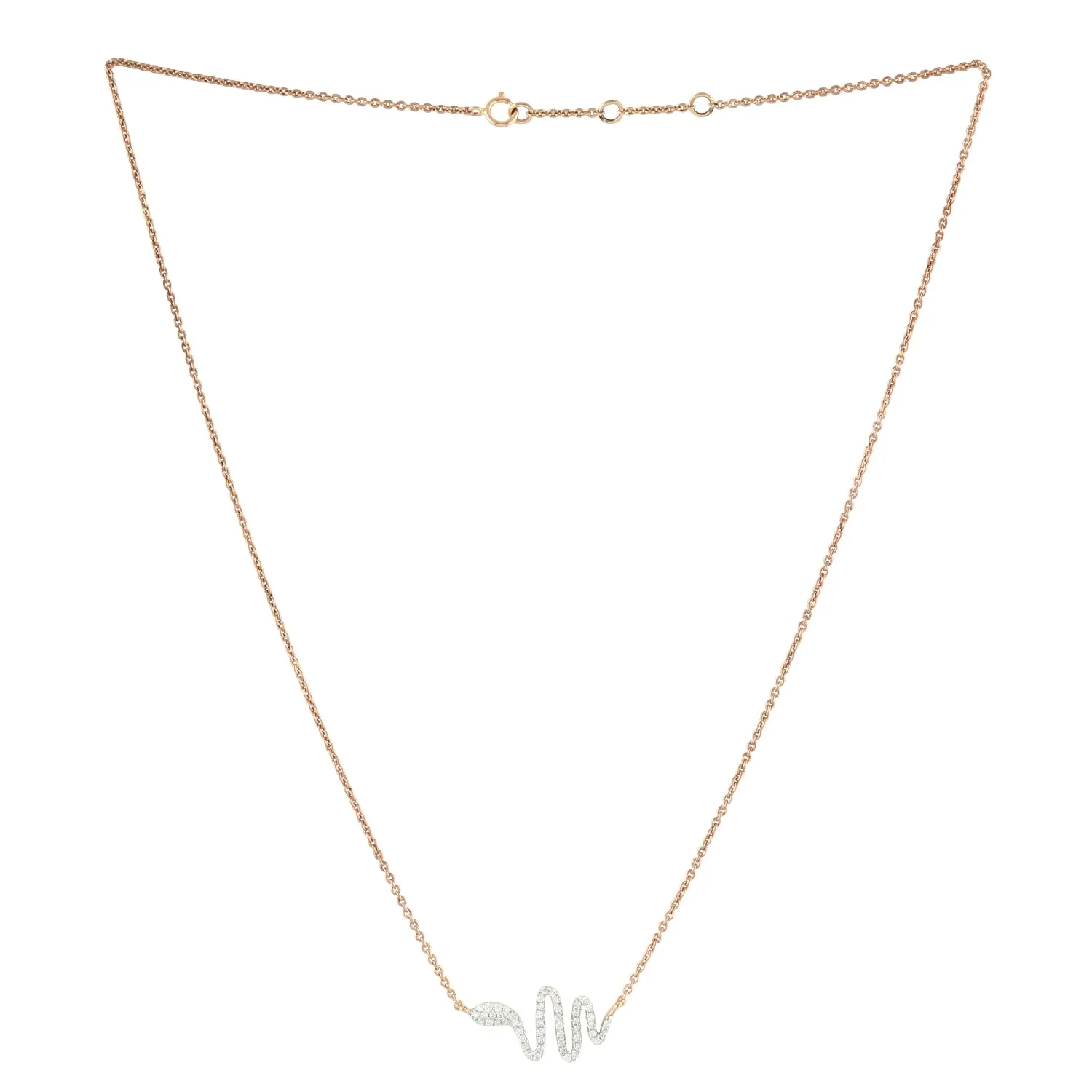 Solid 18k Gold Micro Pave Diamond Halloween Choker Necklace On Sale