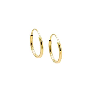 Solid Endless Hoop Earring 14K