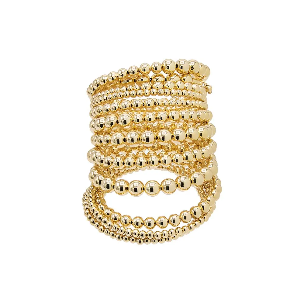 Solid Multi Beaded Ball Bracelet