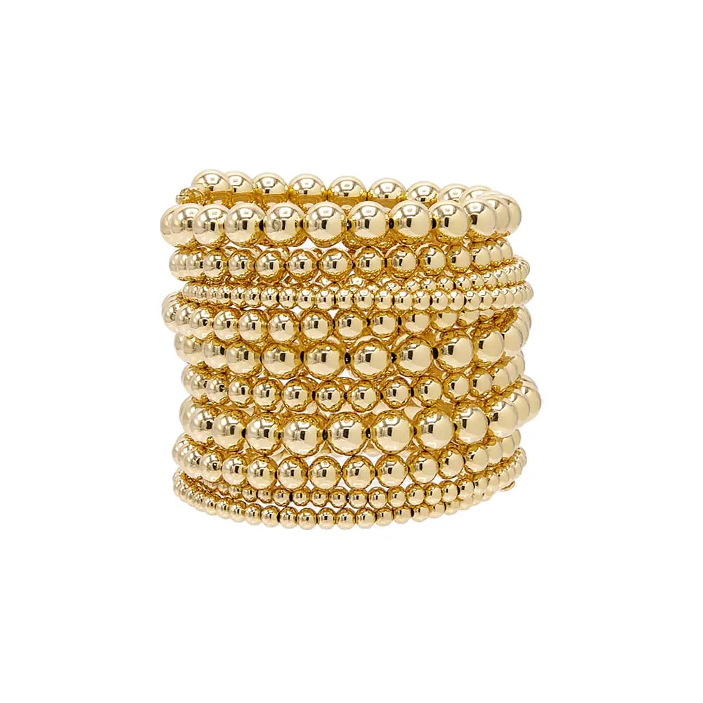 Solid Multi Beaded Ball Bracelet