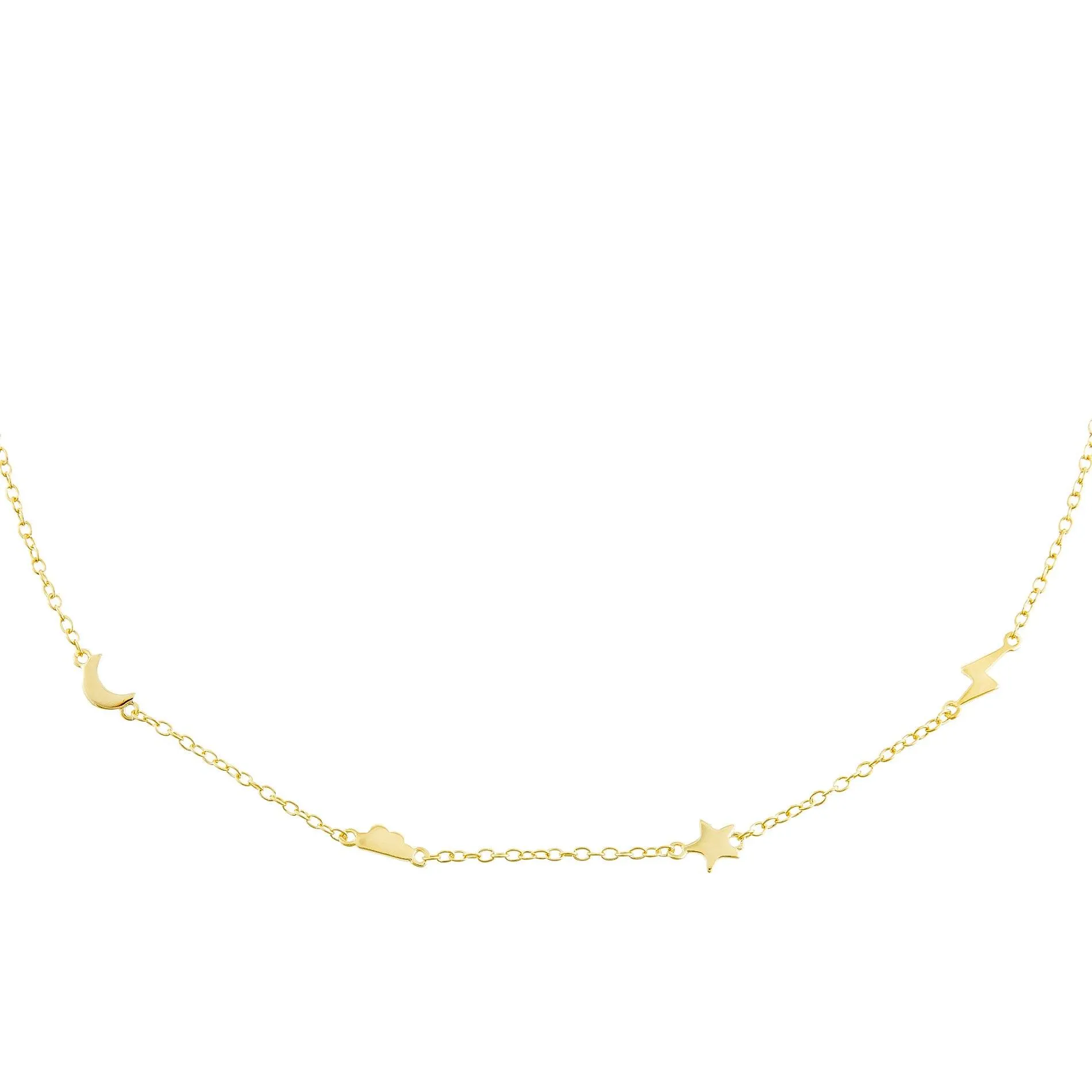 Solid Multi Charms Choker