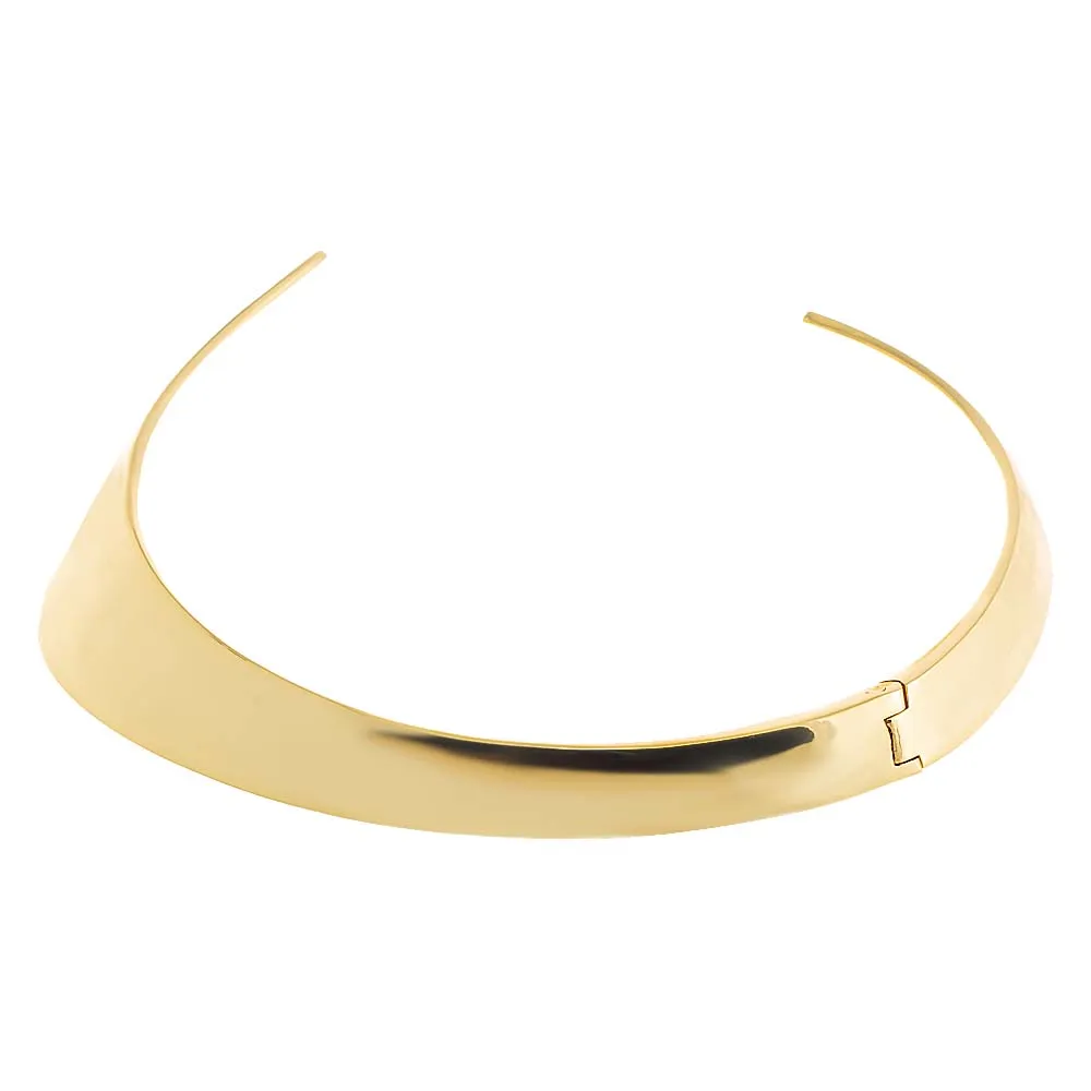 Solid Wide Open Collar Cuff Choker