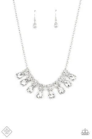 Sparkly Ever After White Paparazzi Necklace