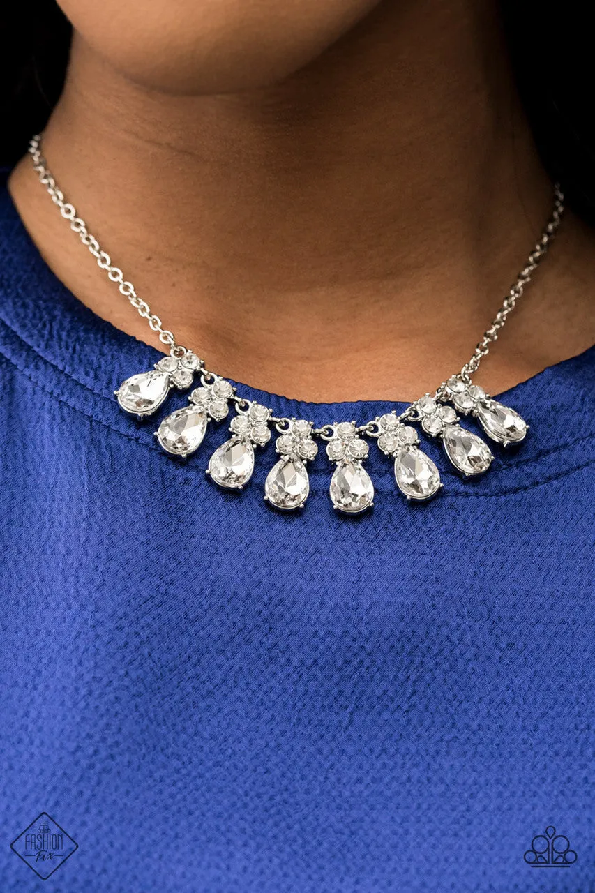 Sparkly Ever After White Paparazzi Necklace