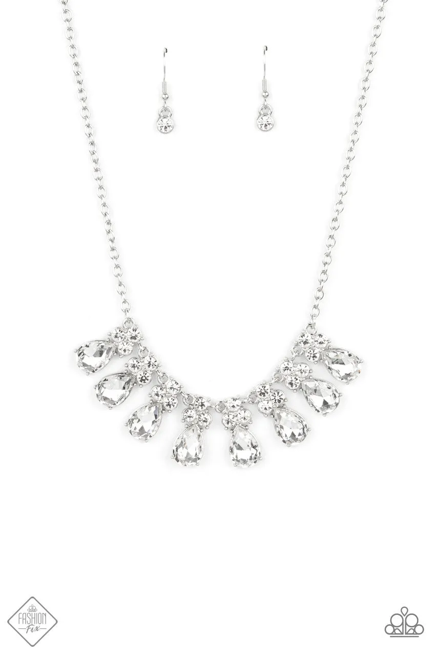 Sparkly Ever After White Paparazzi Necklace