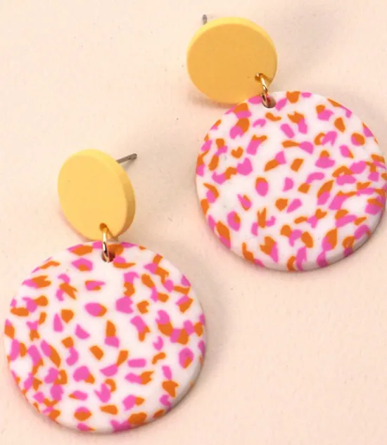 Spotted Clay Earrings