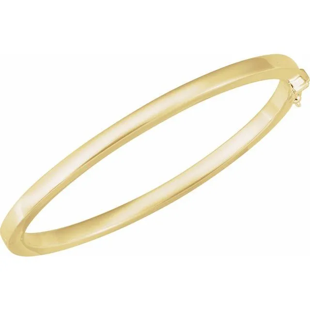 Square Tube Hinged Bangle