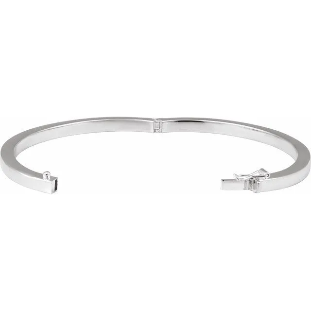 Square Tube Hinged Bangle