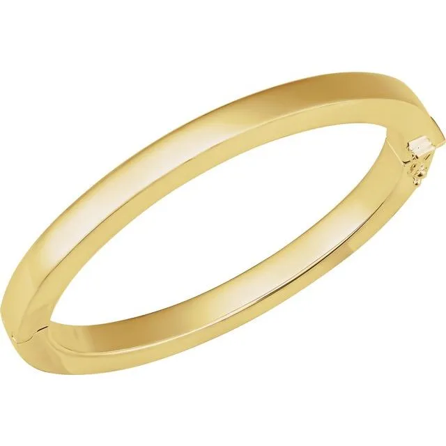 Square Tube Hinged Bangle