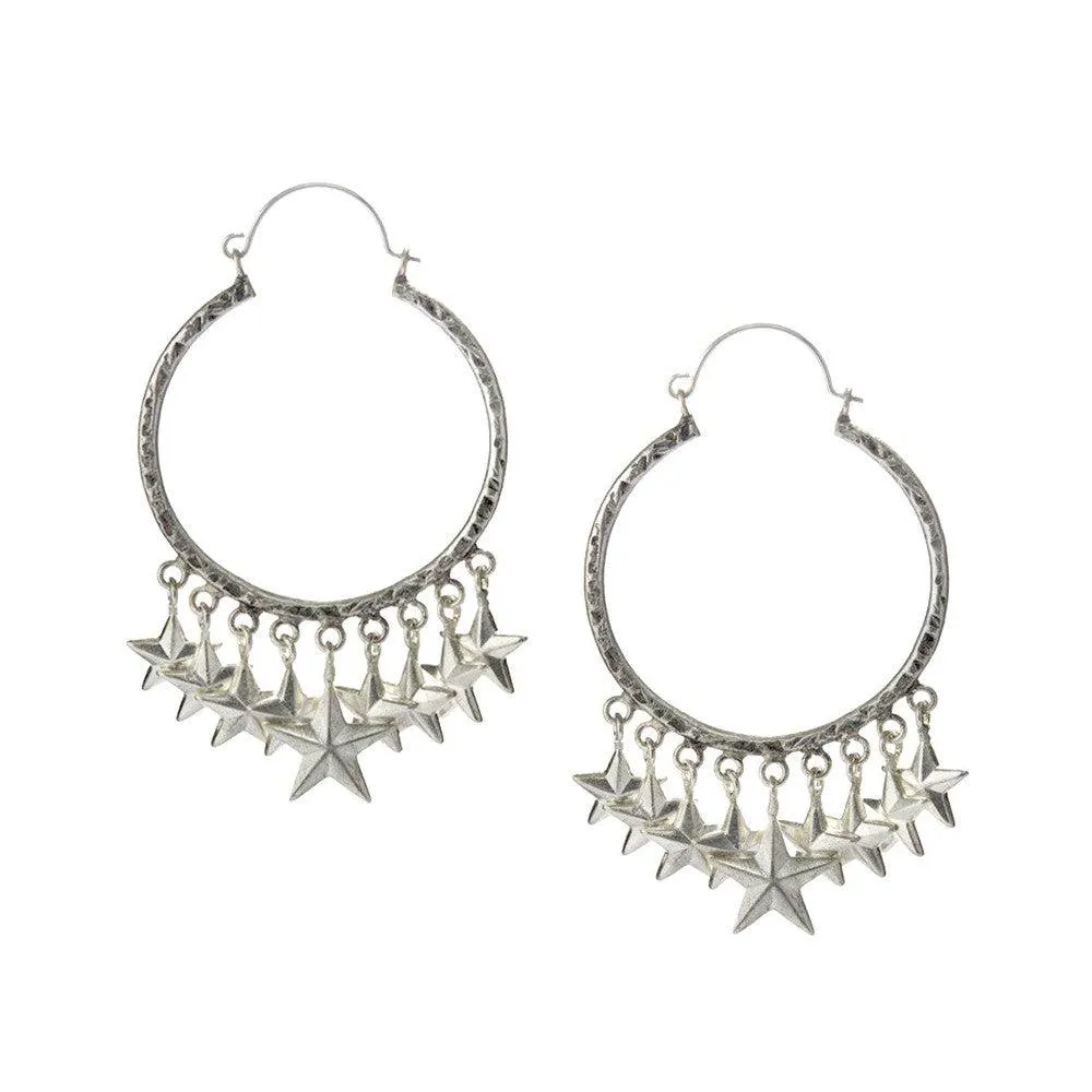 Star Hoop Earrings