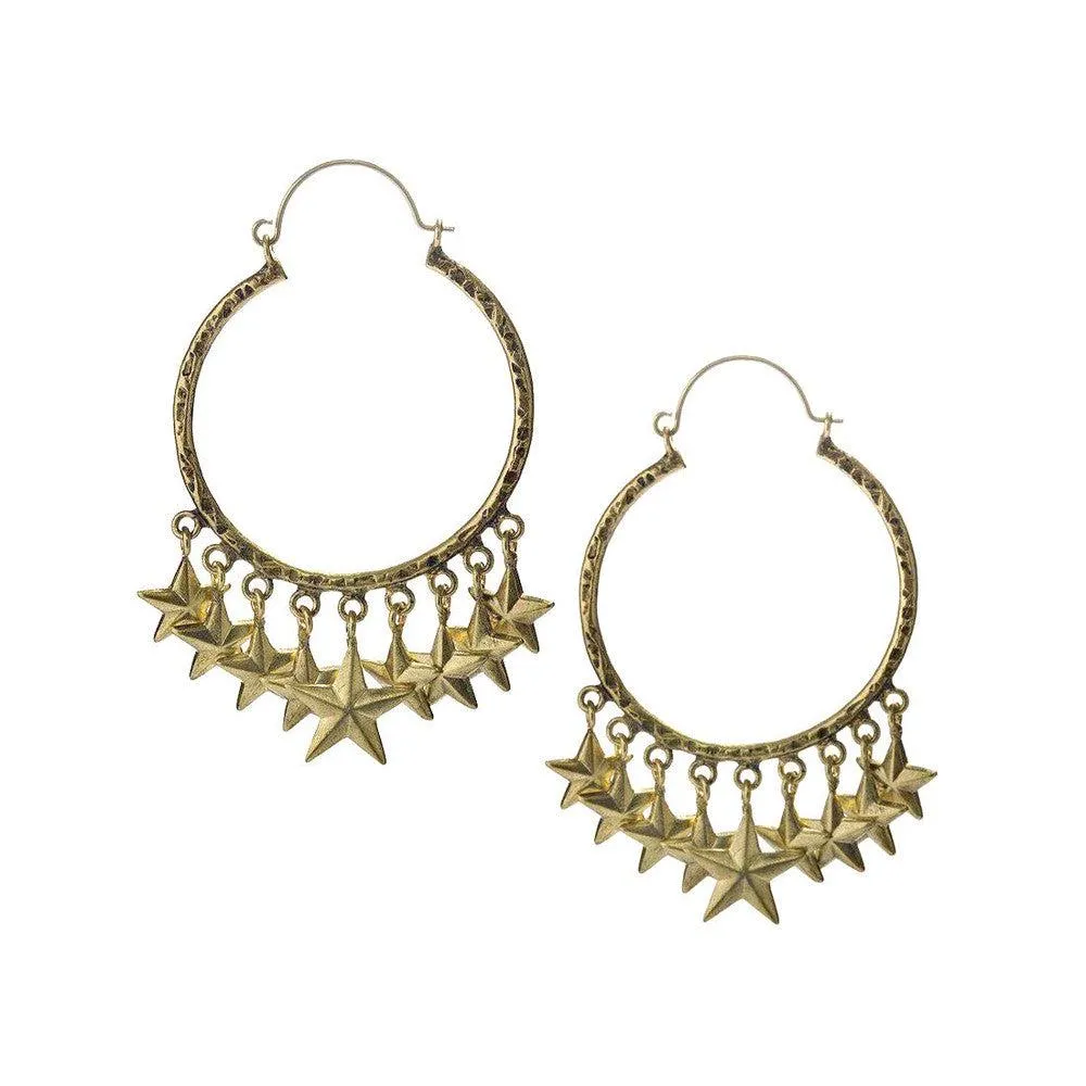 Star Hoop Earrings