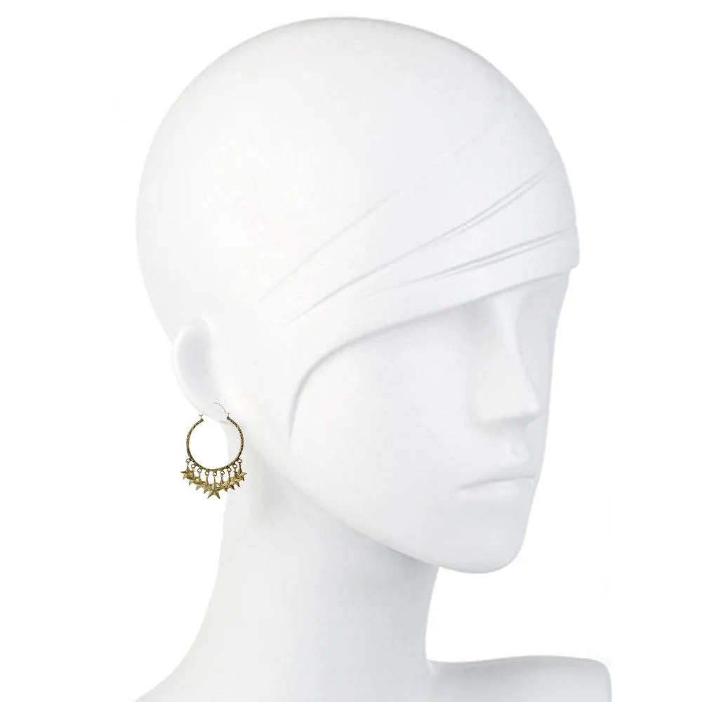 Star Hoop Earrings