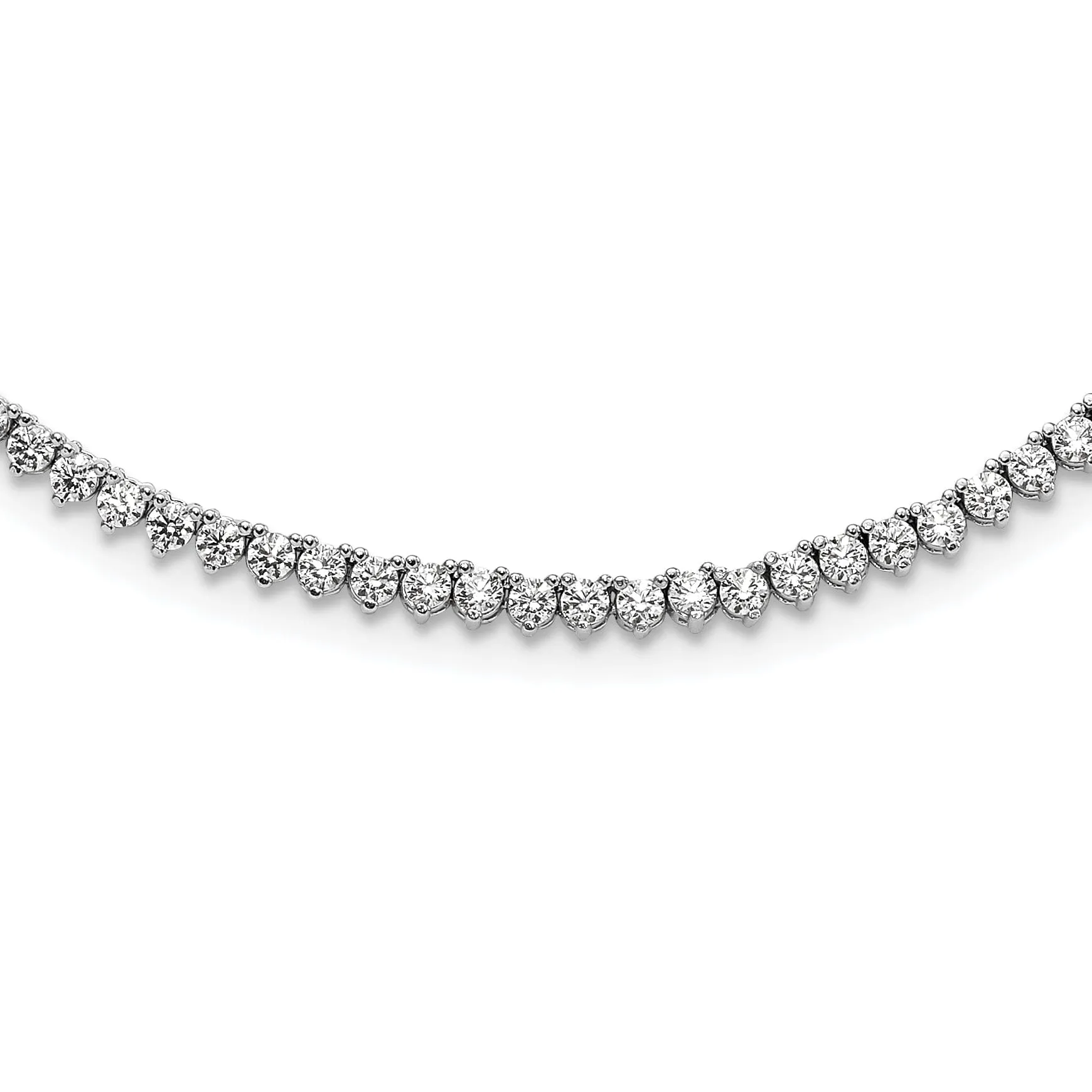 Sterling Silver CZ 24 inch Necklace