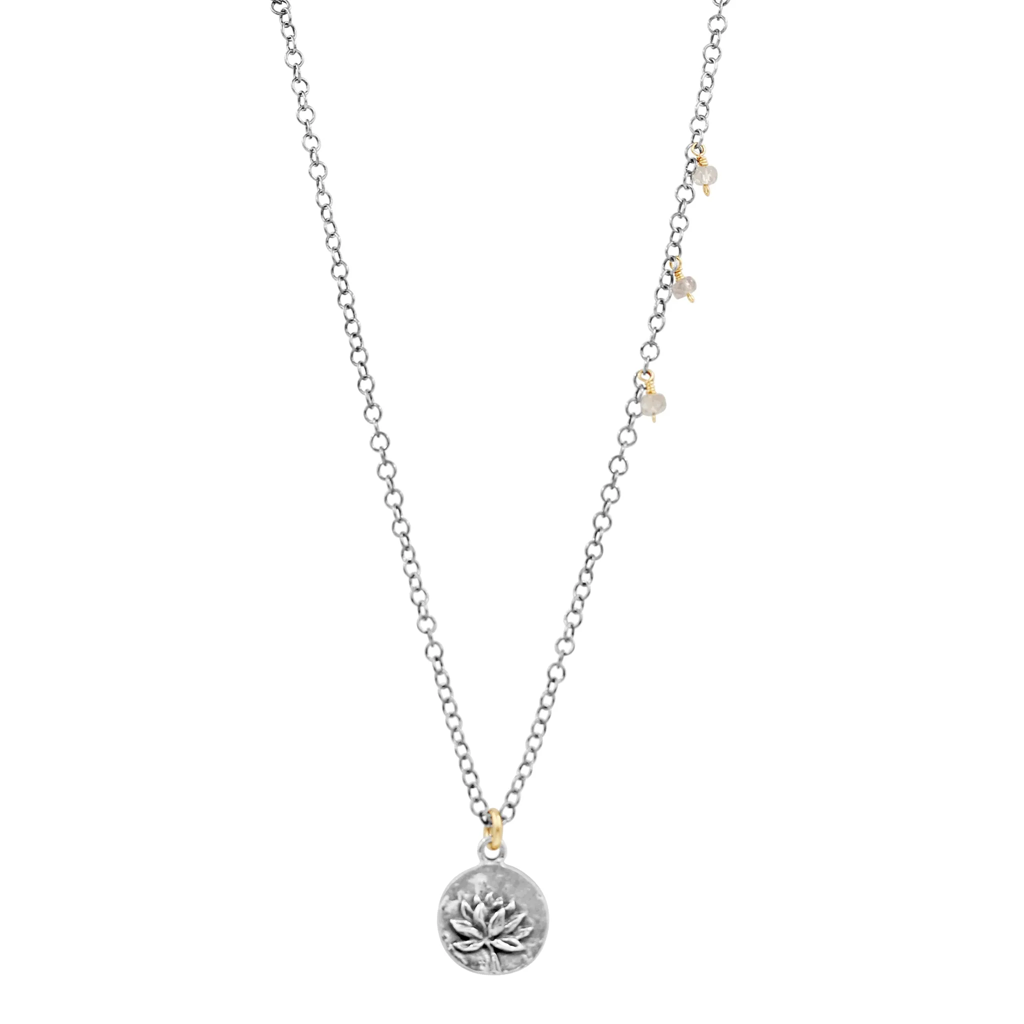 Sterling Silver Lotus Necklace