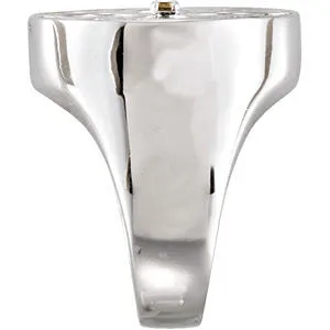 Sterling Silver Onyx & Citrine Floral-Inspired Ring, Size 7
