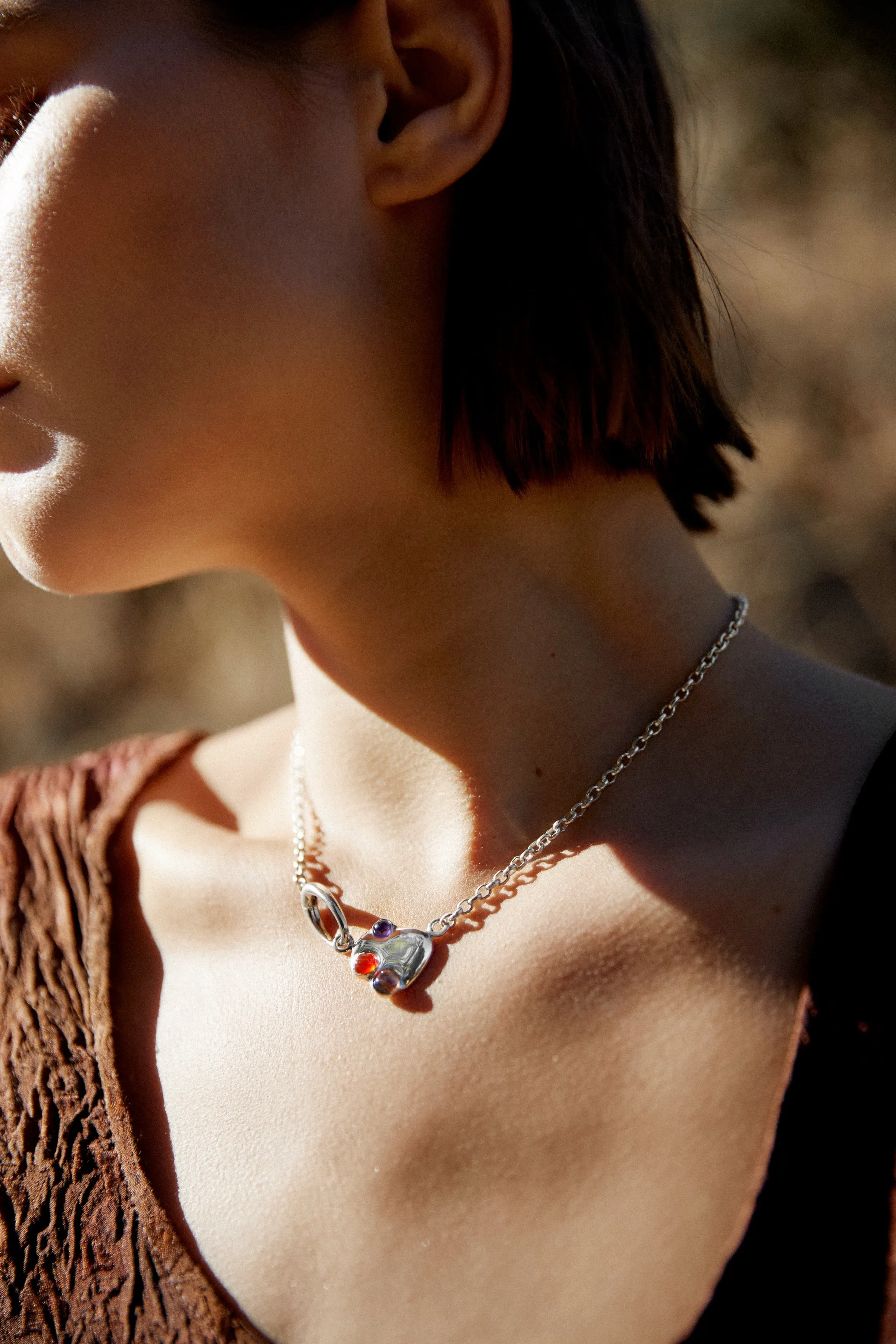 Sterling Silver Pebble Choker