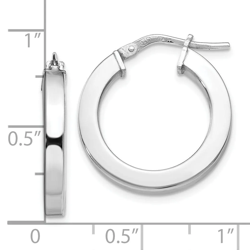 Sterling Silver Polished Hoop Earrings