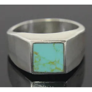 Sterling Silver Turquoise Ring Size 11.5