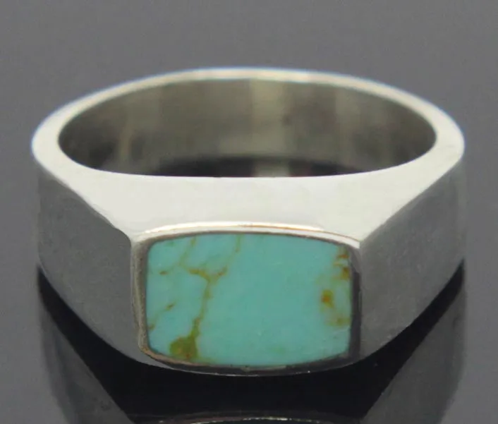 Sterling Silver Turquoise Ring Size 9.5