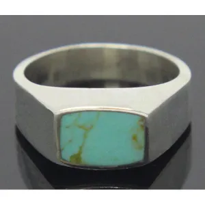 Sterling Silver Turquoise Ring Size 9.5