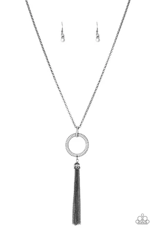 Straight to the Top Black Paparazzi Necklace