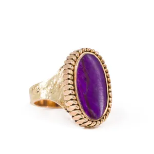 Sugilite 4.4 Carat 14k Handcrafted Gemstone Ring