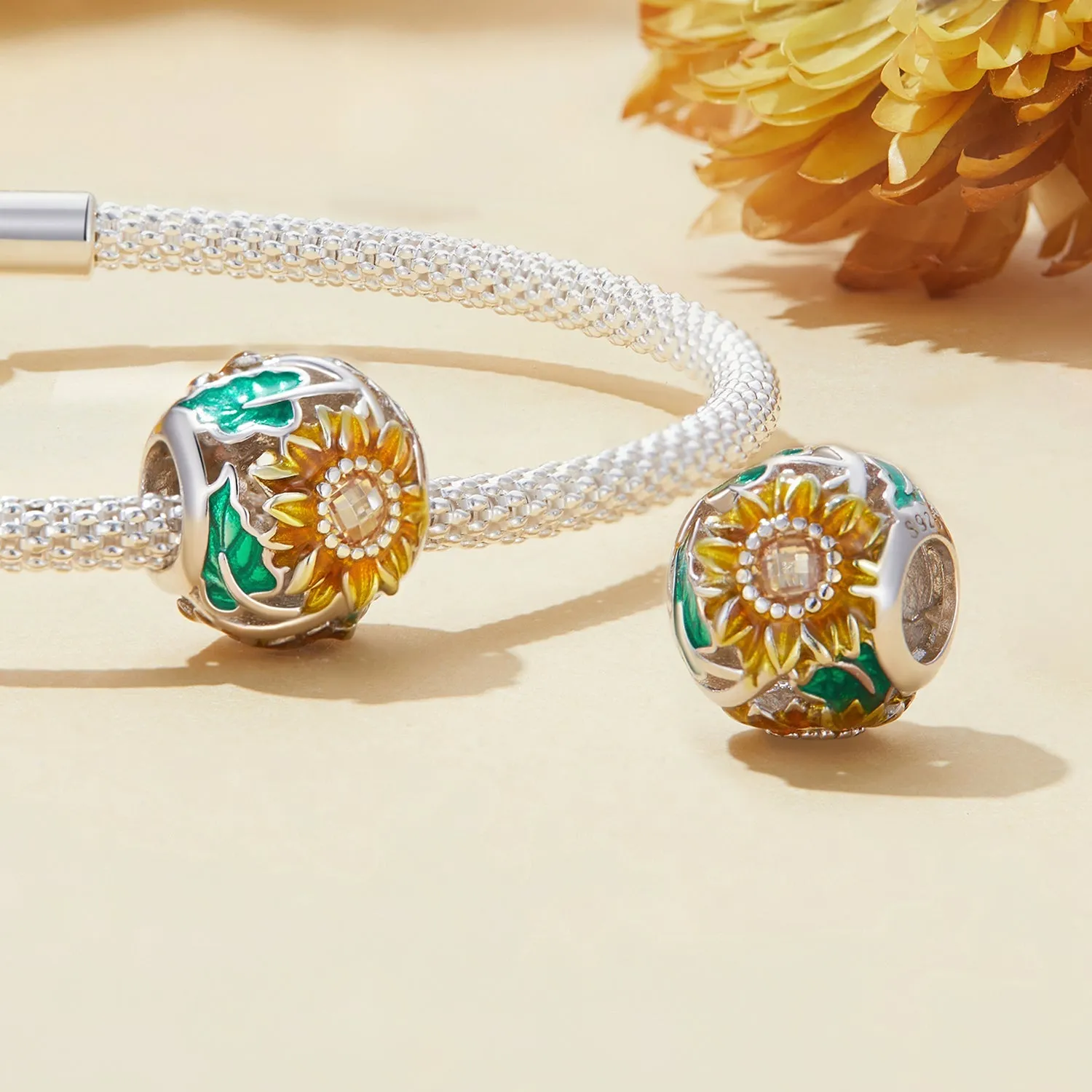 Sunflower Bead Charm