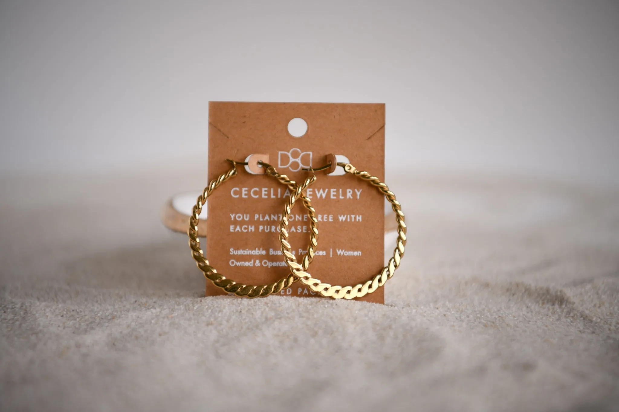 Sunrise Waterproof Stainless Steel Hoop Earrings